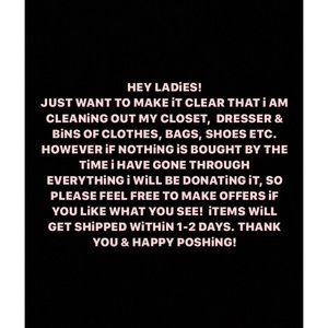 • JUST LETTING EVERYONE KNOW •